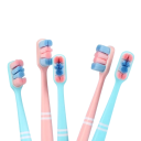 4 pcs Ultra-Fine Toothbrush 10000 Bristles Cat Paw Design Dense Micro Bristles Toothbrush for Sensitive Gums Toothbrushes for Adults 2