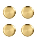 4 Piece Set of Stainless Steel 30 cm Gold Kitchen Plates Large Diameter for Serving Main Courses Festive Dining 1