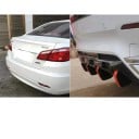 4 pièces 12,5 x 6,5 cm Diffuseurs rouges en ABS pour pare-chocs arrière Barres de spoiler de tuning universelles Protection contre les collisions 2