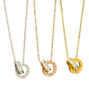 4 pièces Ensemble de bijoux Acier inoxydable Collier Bracelet Boucles d'oreilles Pendentif Chiffres romains Simple Ensemble quotidien 2
