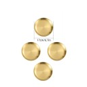 4 piezas de platos de acero inoxidable de 17 cm Platos de cocina elegantes dorados para postres, aperitivos, servicio y ocasiones especiales 2