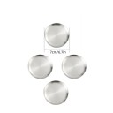 4 piezas de platos de acero inoxidable de 17 cm Platos de cocina plateados para postres, aperitivos, servicio y uso diario 2