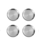 4 pz piatti in acciaio inox 26 cm Piatti da cucina rotondi argentati per servire piatti principali e per la tavola familiare 1