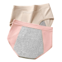 4 st Menstruationsunderkläder med hög midja Framficka Bomull elastan spandex Absorberande bekväma underkläder Återanvändbara 2