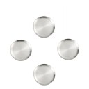 4 st tallrikar i rostfritt stål 20 cm Silverfärgade kökstallrikar för huvudrätter, servering och vardagsmåltider 1