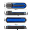 4 stk. refleksreflekser med sort dæksel til elektrisk scooter Xiaomi Mi 1S Pro 2 M365 Mi 3 Pro 98 x 29 mm + 10 skruer 4