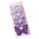 4 Stück Glitzernde Schmetterlingshaarnadeln Damen und Mädchen Glitzer Schleifen Moderne Süße Haarschmuck Kopfbedeckungen für Kinder Polyester 2