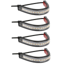 4 Stück LED-Streifen Blinker 12V für Motorrad Selbstklebendes weißes und gelbes Licht 12,5 cm 45cm Kabel Mit Kabelbinder 10,5 cm 1