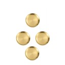 4 stuks roestvrijstalen borden 17 cm Gouden elegante keukenborden voor desserts, voorgerechten, serveren en feestelijk dineren 1