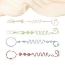 4 stuks siliconen ketting voor fopspeen en speelgoed Verschillende maten en kleuren Voor bevestiging aan de kinderwagen en het bed Veilig bevestigen 1