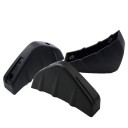 4 stuks zwarte diffuser 12,5 x 6,5 cm Universele ABS achterbumper Spoiler tegen botsingen Montagekit met accessoires Tuning accessoires 2