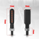 4 szt. kierunkowskazów LED do motocykli 6 diod DC 12V uniwersalne kierunkowskazy z gwintem 8 mm motocyklowe światło kierunkowskazu przód tył 2