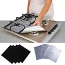 4 unidades de láminas protectoras de teflón para cocina de gas cuadradas 27×27 cm material de teflón para protección y fácil limpieza 1