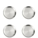 4 unidades de platos de acero inoxidable de 30 cm Platos de cocina plateados para grandes porciones de platos principales para comidas festivas 1