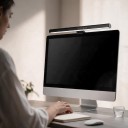 40 cm LED Light Bar for Flat Monitors RGB Backlighting Asymmetrical Light Anti-Glare Dimming Timer Black USB Power 3