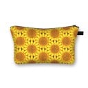 Damkosmetiktaske med solrosor Färgglad tryck Dragkedja med ögla Polyester 13 x 21,5 cm För kosmetik och småsaker 9