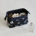 Damsk kosmetikpåse med bred öppning och dragkedja Resepåse för kosmetik och hygienprodukter med mönstrad tryck Polyester 19 x 13 x 10 cm 1