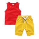 Camiseta sin mangas y pantalones cortos para niños L1154 9
