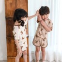 Camiseta y pantalón corto infantil con ositos L1477 8