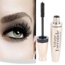 3D vattenavvisande mascara för volym och förlängning av fransar Långvarig djup svart färg med glans Borste för applicering utan klumpar 12 ml 1