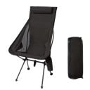42,7 x 57,4 x 104,3 cm Scaun de camping pliabil portabil cu suport pentru cap din aliaj de aluminiu 4