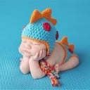 Disfraz de dinosaurio para sesión de fotos infantil 1