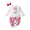 Mono de bebé niña con corazones T2720 1