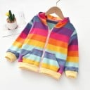 Sudadera con cremallera de colores para niñas 1