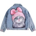 Chaqueta vaquera de niña con gato 1