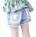 Shorts vaqueros para niña con encaje 1