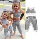 Top y pantalón corto para niña L1375 2