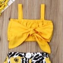 Top y falda cortos para niñas L1263 4