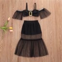 Top y falda cortos para niñas L1309 8