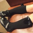 Calcetines largos niña con lazo 12
