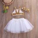 Top y falda de lentejuelas para niñas 5