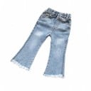 Blusa y jeans de lunares para niñas 7