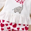 Mono de bebé niña con corazones T2720 3