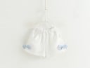 Conjunto niña cuadros con encaje y lazos J1265 3