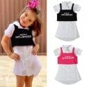 Vestido camisero y top niña L1502 3