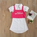 Vestido camisero y top niña L1502 5