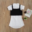 Vestido camisero y top niña L1502 6