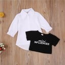 Vestido camisero y camiseta niña L1353 3