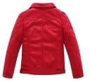 Chaqueta de cuero para niña - Roja 3
