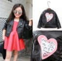 Chaqueta de cuero para niña - Corazón 2