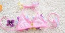 Bikini de niña con estampado floral J1891 7