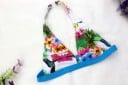 Bikini niña floral con cinturón de lazo J1268 6