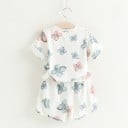 Conjunto niña flores - Camiseta y short J1269 4