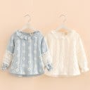 Blommig flickblus L1773 4