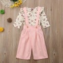 Camiseta y pantalón de niña con estampado floral 3