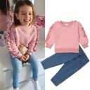 Sudadera y jeans niña L1274 2